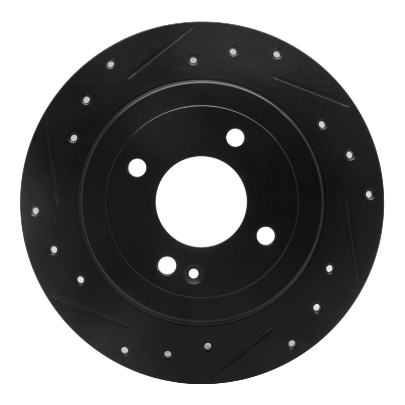 Dodge Attitude Brake Rotor (1) - Rear Left - R1 Concepts - Drilled & Slotted - Black - `12-`25 Dodge Attitude Brake Rotor (1) - Rear Left - R1 Concepts - Drilled & Slotted - Black - `12-`25